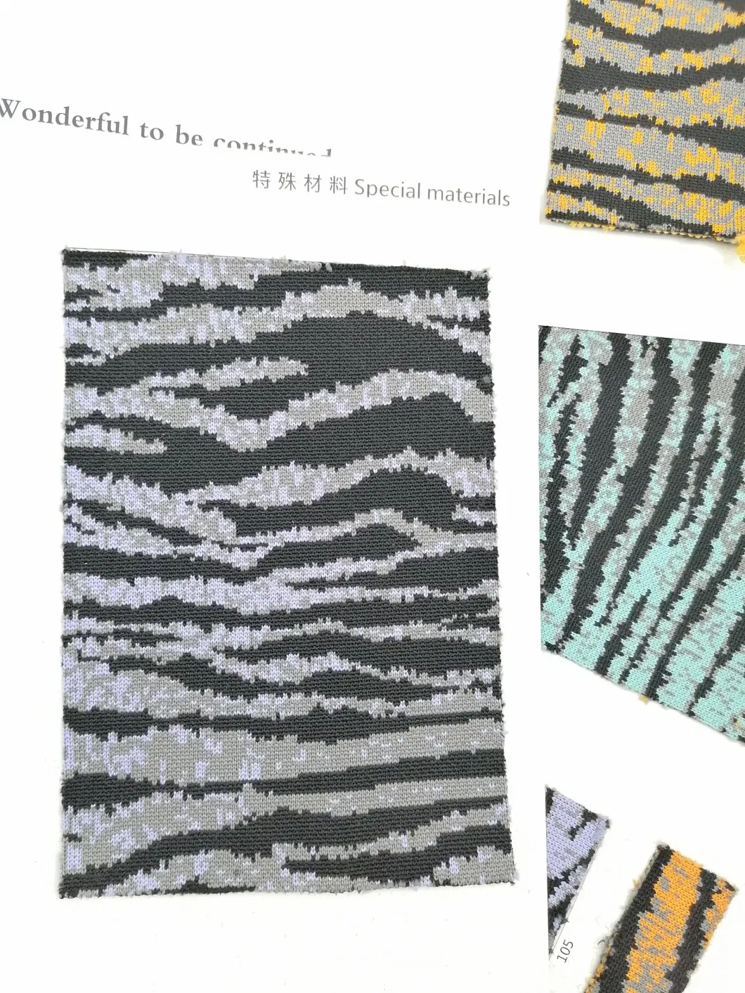 Coarse Needle Sanded Zebra Crossing Printed Fabric