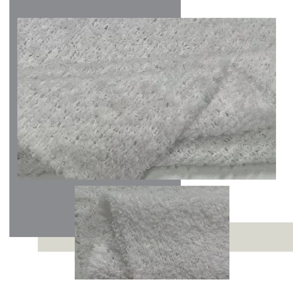 China Coarse Needle Weft Elastic Polar Fleece Knitted Fabric Polyester Terry Fabric for Winter Sweaters