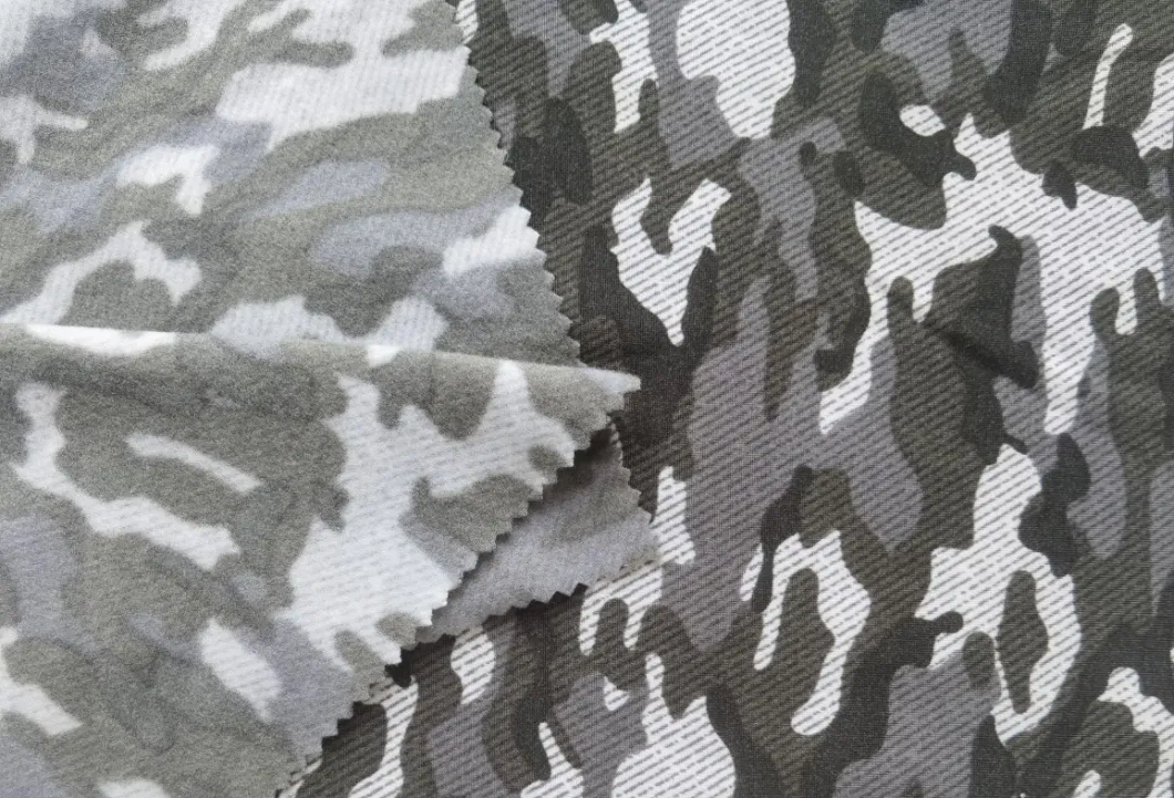 100d/144f Polyester+30d Spandex DTY 2 Side Brush Printed Velvet Fabric