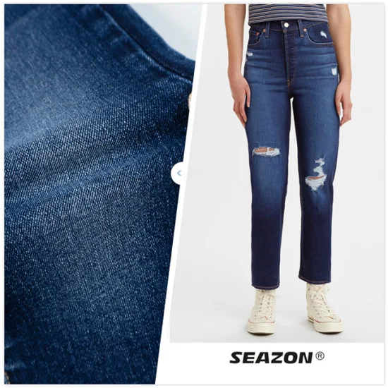 Zz0153 Meistverkaufte Linie US Bci Baumwoll-Polyester-Elastan-Stoff aus rohem Denim-Stoff für Jeans